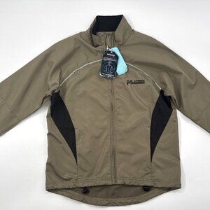 Port Authority Womens Windbreaker Jacket Medium Zip Pockets Company Logo NEW